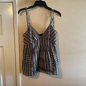 Theory Women’s Brown & Tan Polka Dot Tank Top